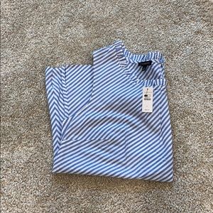 Talbots diagonal striped blouse